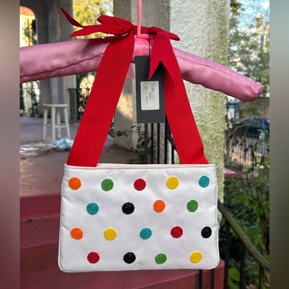 Inge Christopher Vintage Beaded Polka Dot Purse